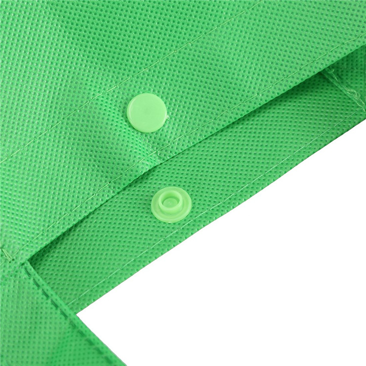 Custom Print Large Capacity Foldable Non Woven Button Shopping Tote Bag Reusable Grocery Bag