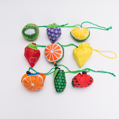 Cheap Wholesale Custom Fruit Shaped Foldable Grocery Shopping Bags