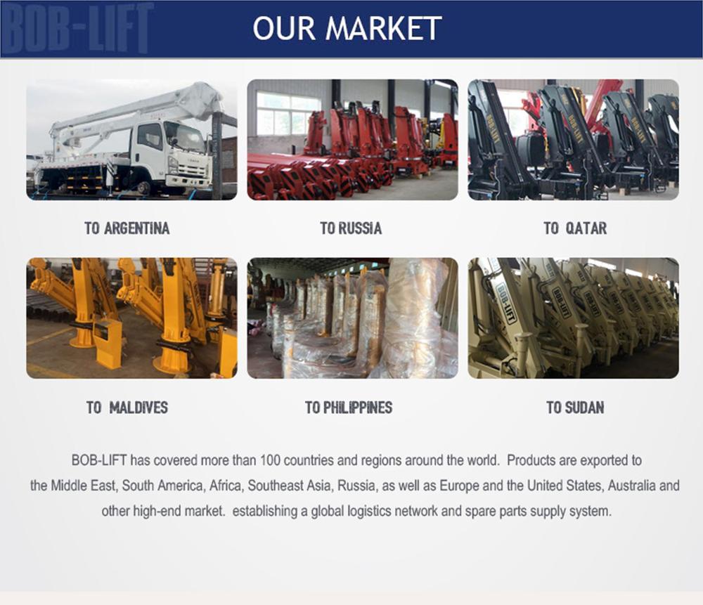 25 Ton Container Truck Trailer Crane with Hydraulic Winch