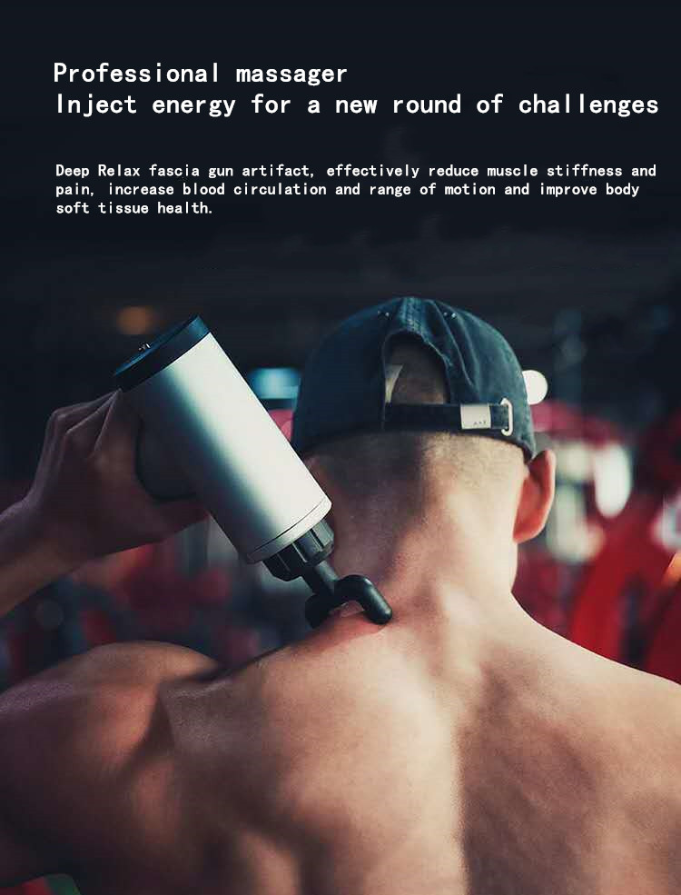 Explosive electric fascia gun whole body massage gun muscle Meridian depth relief pain relaxer vibration impact gun