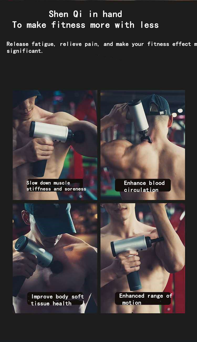 Explosive electric fascia gun whole body massage gun muscle Meridian depth relief pain relaxer vibration impact gun