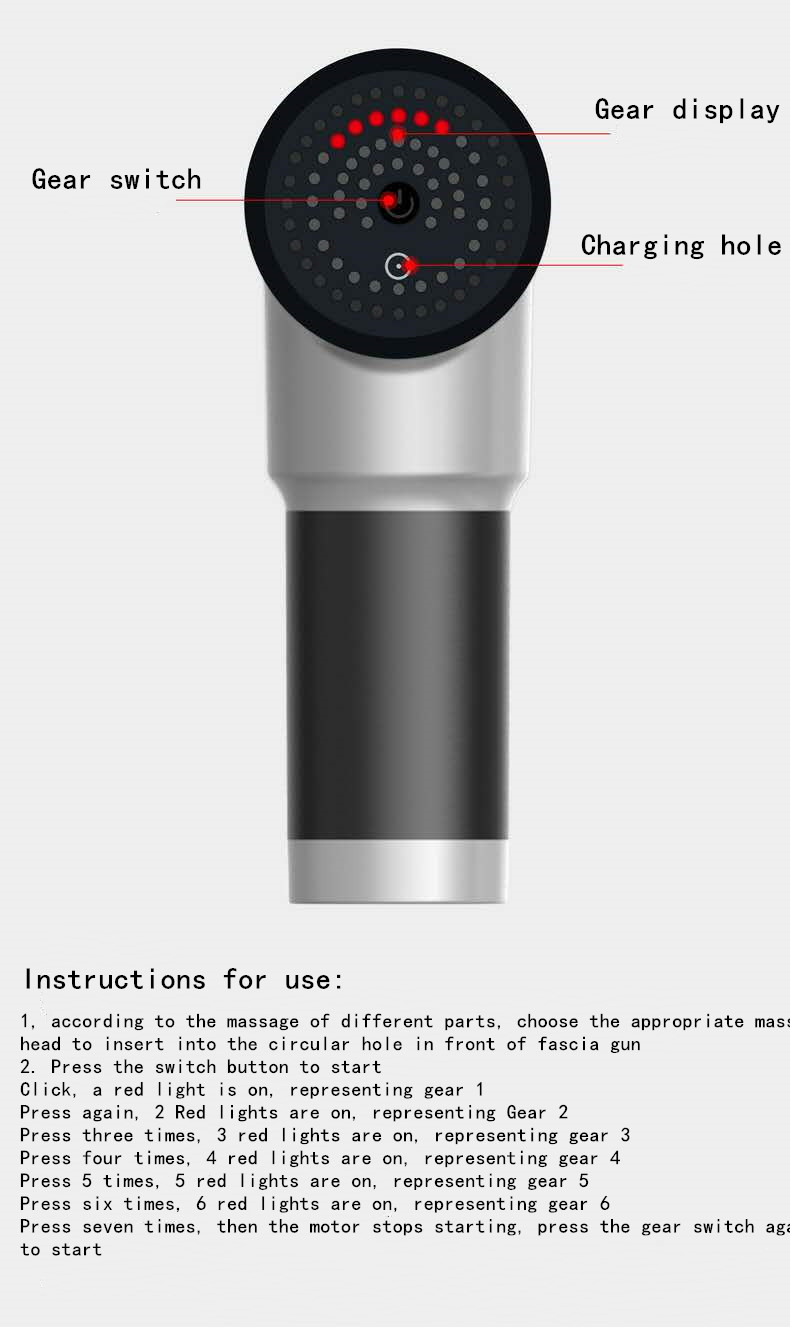 Explosive electric fascia gun whole body massage gun muscle Meridian depth relief pain relaxer vibration impact gun