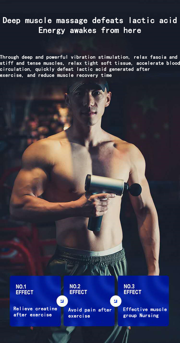 Explosive electric fascia gun whole body massage gun muscle Meridian depth relief pain relaxer vibration impact gun